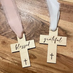 Cross "blessed" - Communion/Baptism/New Baby/Decor