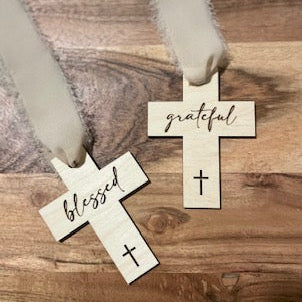 Cross "blessed" - Communion/Baptism/New Baby/Decor