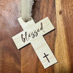 Cross "blessed" - Communion/Baptism/New Baby/Decor