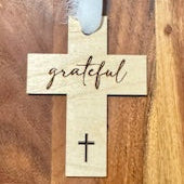 Cross "Grateful" - Communion/Baptism/NewBaby/Decor